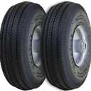 Marathon 02310 Pneumatic Air Filled Hand Truck and All-Purpose Tires on Wheels-4.10/3.50-4 Inch, 2.25" Offset Hub, 5/8" Bearings Fits Various Types of Utility Equipment, 2 Pack