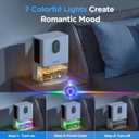 Dehumidifier, 106 OZ Water Tank (1000 sq.ft) Dehumidifiers for Home, Quiet Dehumidifier for Bathroom Bedroom Basement RV with Timer Setting, Auto Shut Off, 7 Colors LED Light, Sleep Modes, White