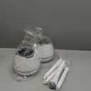 Toilet Bowl Brush and Holder, 2 Pack with Long Handle, Plastic Holder Easy to Hide, Drip-Proof, Deep Cleaning (White)