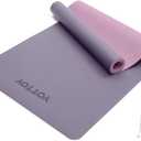 YOTTOY Yoga Mat,Non-Slip Hot Yoga Mat with Anti-Tear Design and Friendly Natural Rubber Mat with Strap and Bag (Purple)