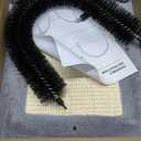 Interactive Toy with Scratching Pads for Indoor Cats,Interactive Cat Toy with Feather Toys and Self-Grooming Brush,Interactive Cat Toy for Indoor Cats,Grey (Square)