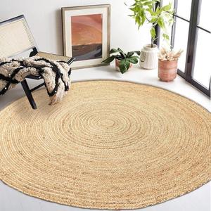 Chardin home Jute Braided Boho Area Rug  8 Feet Round Natural Jute Farmhouse Rug, Artisanal Vintage Bohemian Handcrafted Home Dcor, Perfect for Living Room, Bedroom, Dining Room, Study