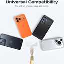 Manna Joy Phone Lanyard Crossbody with 2 Hanging Loops: Metal Buckle Adjustable Skin-Friendly Cell Phone Strap for iPhone Around,Hands-Free Universal Anti Theft Neck Lanyards For Outdoor Travel,Khaki