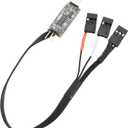 MEUS Racing 4WS Four-Wheel Steering Control Line Upgrades with Control Board and Servo Control Lines, Suitable for 4WS RC Crawler Car SCX10, TRX4, SCX24 TRX4M etc.