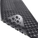 Yimobra Original Bath Shower Mat for Tub, Non Slip Bathtub Mats with Drain Holes, Suction Cups, Machine Washable, BPA, Latex, Phthalate Free, 34.5 x 15.5 Inches, Black