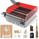 Creality Falcon2 Pro 60W Laser Engraver, Enclosed Laser Cutter with Air Assist, 3-in-1 Laser Module, HD Camera Positioning, Auto Fan, Class 1 Safety Laser Engravering Machine for Wood and Metal