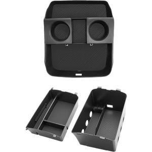 (3Pack) 2026 Palisade Center Console Organizer for Hyundai Palisade (Only fit Calligraphy)(Lower&Console Organizer Double-Layer), Durable ABS Plastic Console Tray 2026 Palisade Accessories