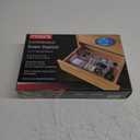 Masirs Expandable Drawer Organizer - Customizable Makeup Vanity Organizing Storage Tray for Bathroom, Bedroom & Desk Drawers - Clear Plastic Cosmetics Organizers with Expanding Compartment (Set of 2)