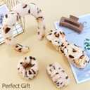 Chanaco Spa Headband, Makeup Headband with Wrist Bands, Hair Accessories for Washing Face and Teen Girl Gifts for Women (beige leopard)