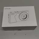 Digital Camera with Front Rear Lens, Autofocus 64MP 4K Camera for Photography with 32GB Card, Portable Compact Point and Shoot Camera for Teens Adult Beginner with Metal Shell, 2000mAh Battery (White)