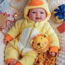 BABESIDE Lightweight Baby Doll Set  15" Realistic Soft Doll for Girls, Easy to Carry & Hug  Pretend Play & Gift (Yellow)