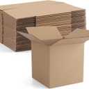 Eupako 4x4x4" Cardboard Box Mailers 25 Pack Brown Cube Corrugated Small Shipping Boxes for Mailing