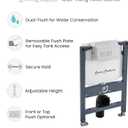 Fantome H Concealed Toilet Tank Carrier System for Top Flush, Wall-Hung