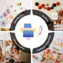 Paper Crimper for Chip Bags Crafting - Pink Crimper Tool with 50 Sheets Glossy Thin Inkjet Paper (8.2611.6in, 115gsm) & Double Sided Tape, Complete Kit for Chip Bag Making & DIY Crafts