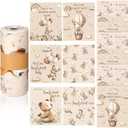 36 Pcs Baby Shower Reusable Paper Towels Rolls Washable Bulk Baby Shower Prizes We Can Bearly Wait Teddy Bear Kitchen Towels Paperless Reusable Cloth Cotton Napkin with Cardboard for Kitchen