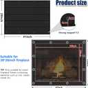 Magnetic Fireplace Blanket for Heat Loss Indoor Fireplace Covers Keep Drafts Out Fireplace Draft Stopper with Built-in 12 Strong Magnet for Iron Fire Place Frame Fireplaces Screen 41x29