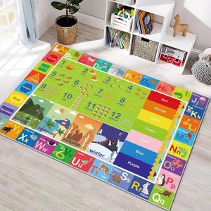 ABC Rug for Kids Playroom,Toddler Alphabet Mats Washable for Baby Area,Classroom,Play Room,Floor,Nursery(46ft /4872in)