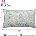 Pack of 2 Patio Lumbar Pillows, 12"x20" Fade Resistant Outdoor Waterproof Lumbar Pillow with Inners, Decorative Garden Lumbar Cushions for Home Patio Terrace Sofa Use (Yellow Gains)
