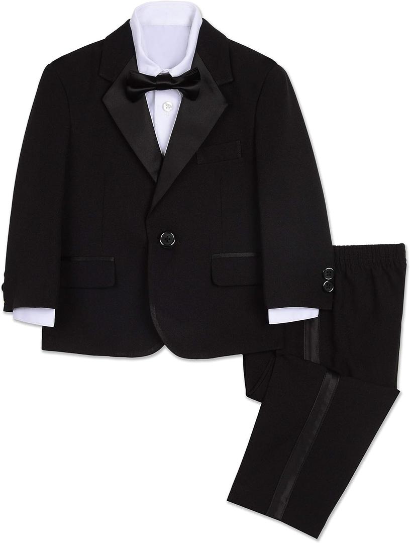 Nautica Baby-Boys 4-Piece Tuxedo with Dress Shirt, Bow Tie, Jacket, and Pants (12 Months)
