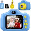 Desuccus Kids Camera Toys Christmas Birthday Gifts for Boys and Girls Kids Toys 3-9  Year Old HD Digital Video Camera for Toddler with 32GB SD Card (Blue)