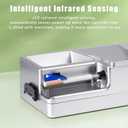 Electric Cigarette Injector Machine Rechargeable Cigarette Rolling Maker Infrared Sensing Portable Tobacco Injector Household Automatic Rolling Machine 8mm Tube (Black)