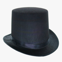 GiftExpress 6" Tall Black Magician Felt Top Hat for Adults, Butler Costume Top Hat, Ringmaster Hat, Steampunk Hat, Dress Up Party Hat