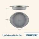 Farberware Nonstick Bakeware Baking Pan / Nonstick Cake Pan, Round - 9 Inch, Gray, 1 Count (Pack of 1)
