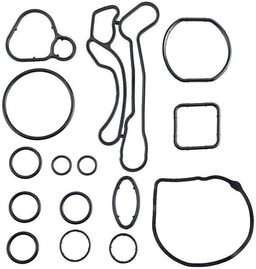 Ensun Engine Oil Cooler Gasket Seal O-Ring Compatible with Cruze Aveo Sonic 1.6L / 1.8L only - Total 15 PCS 55353331, 55354071, 926-167