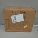 King Koil Luxury Full Size Plush Pillow Top Air Mattress with Builtin HighSpeed Pump for Home, Camping & Guests 20" Inflatable Double High Blow Up Airbed, Durable, Waterproof - Black