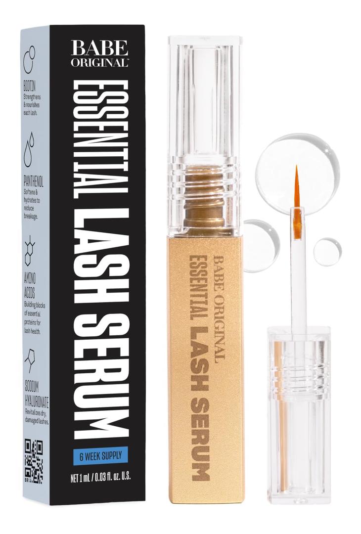 Babe Original Lash Serum - Fuller & Longer Looking Eyelashes, Advanced Lash Enhancing Treatment for Natural Lashes, Extensions & Eyebrows, Vegan & Cruelty-Free (1 mL, Starter Supply)