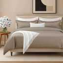 Duvet Cover King Size Set - Extra Soft King Size Duvet Cover 104 x 90 with 2 Pillow Shams - Hotel Luxury Easy Care and Fade Free w/Zipper Closures & Ties - Breathable Bedding Set (Heathered Beige) (13 - Heathered Beige (No Comforter))