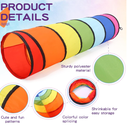 Simgoing 2 Pcs Play Tunnel for Kids Toddlers 6ft Multicolored Crawl Tunnel Play Tent for Baby or Pet Collapsible Gift for Boy and Girl Indoor and Outdoor Game(Classic)