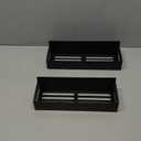 Magnetic Spice Storage Rack Organizer for Refrigerator and Oven, Black Fridge Organizers and Storage (2PCS)