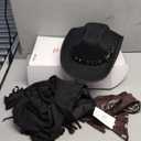Western Outfits for Women Cowgirl Tassel Sleeveless Vest Cowboy Hat and Paisley Bandana
Medium
