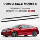 Window Trim Seal Strip Weather Stripping for Civic Coupe 2016-2020