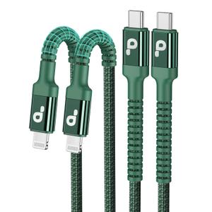 PRAKIE USB C to Lightning Cable 6FT 2Pack USB-C Fast Charger Cable Mfi Certified Type C to Lightning Cord USBC for iPhone 13 12 11 Pro Max Mini X XS XR 8 Plus 10 SE iPad 8th (Green)