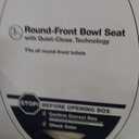KOHLER Stonewood Quiet-Close, Round Toilet Seat Soft Close, Durable Wood, Easy Installation, Universal Fit, Home Essentials, Biscuit Finish, K-20467-96
