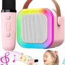 Karaoke Machine for Kids Microphone Gifts for Teen Girls Toys Age 6-8 for Kids 4 5 7 9 6 8 10 Year Old Christmas Birthday Gift Ideas (Pink)