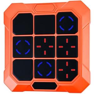 VDPDO Tic Tac Toe Game, 6-in-1 Electronic Tic Tac Toe with Mute & Rechargeable - Handheld Travel Board Game for Kids Ages 4+, Adults, Family - Educational Learning Toy for Boys Girls, Orange
