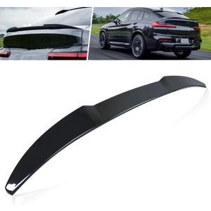 MotorFansClub Rear Spoiler Trunk Wing Fit for BMW X4 G02 2018 2019 2020 2021 2022 2023 2024 2025 Trunk Lid Spoiler (Glossy Black)