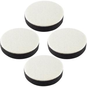 0.65 Inch Self-Adhesive Furniture Riser, Soft Furniture Leg Pads, Round Bed Table Sofa Lift Bed Riser, Adds 0.65 Inch Height with Felt Pad (4Pcs/Black)