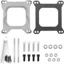 1932 3/4" Carburetor Gasket Adapter Kit 4Bbl To 4Bbl, Silver