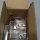 Anjing Kitchen Sink Caddy Corner Sponge Holder Organizer, Stainless Steel Adhesive with 4 Hooks (Silvery)