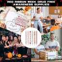 36 Set Red Ribbon Week Say No to Drugs Awareness Little Boo Notepad 0.7mm Mechanical Pencils Drug Free Event Business Charity Party Favor Anti-drug Supplies for Teen School Student