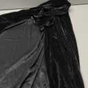 BIGXIAN Long Hooded Cloak Velvet Cape Witch Costume Halloween Costumes for Women Men (Medium, Black)
