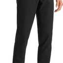CRZ YOGA Men's All Day Comfy Golf Pants - 28"/30"/32"/34"/36" Quick Dry Lightweight Work Casual Trousers with Pockets (40W x 34L, Black)