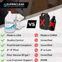 Superclear Liquid Glass Deep Pour Epoxy Resin 3 Gallons Kit, 2-4 Inch Clear Casting Resin for River Tables, Live Edge Wood, Large Molds, Food Safe, Zero VOC, Bubble Free