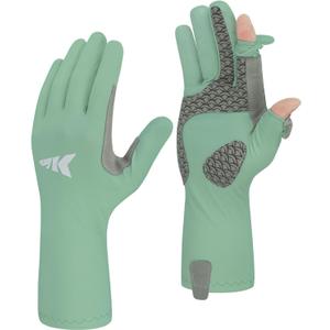 KastKing Sol Armis Pro UPF50+ Fishing Gloves-Quick-Dry, Full Finger & 3/4 Fingerless Sun Protection Gloves Men Women for Outdoor (X-Small)