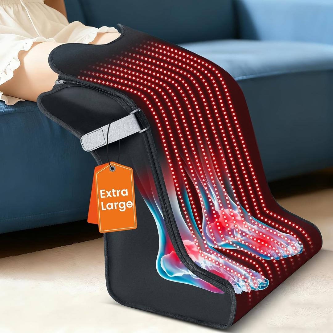 Red Light Therapy for Feet & Legs  2026 Upgraded Device with 480 LEDs, 3-in-1 Chips, Extra-Large Infrared Wrap, 5 Modes, Adjustable Timer, Ideal Gift for Women & Men, 11.8"  15.7"  25.5"