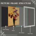 Silver 13x19 Picture Frame Wood Vintage Antique Ornate Victorian